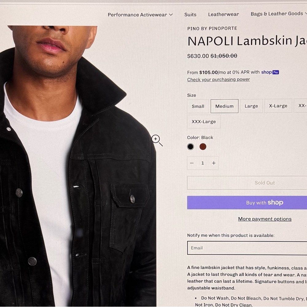 Napoli Black Lambskin Jacket